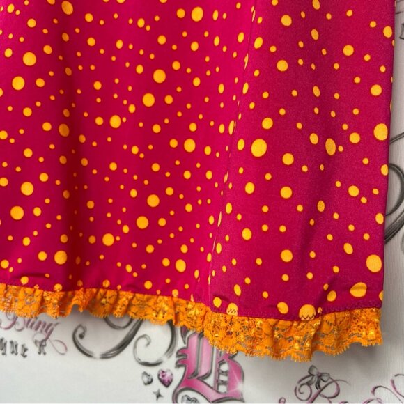 Victoria secret babydoll sexy little things 2000s vintage pink orange polkadot - Picture 7 of 12